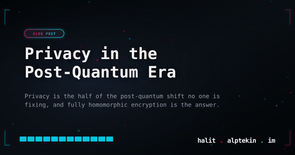 Privacy in the Post-Quantum Era